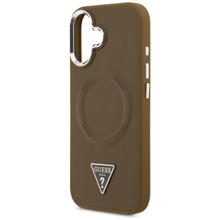 Guess Triangle Logo MagSafe - Etui iPhone 17 (brązowy)