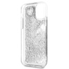 Guess Liquid Glitter Hearts - Etui iPhone 11 (srebrny)