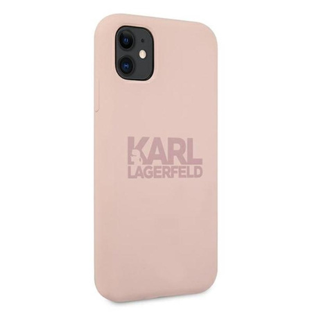 Karl Lagerfeld Silicone Stack Logo - Etui iPhone 11 (różowy)
