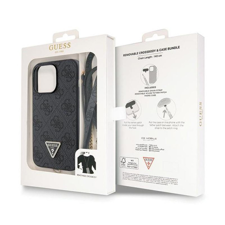 Guess Crossbody 4G Metal Logo - Etui iPhone 13 Pro Max (czarny)