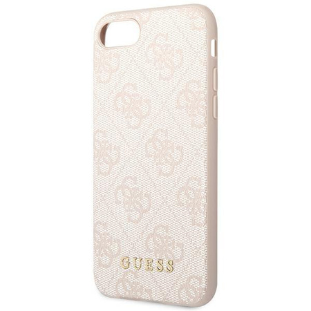 Guess 4G Metal Gold Logo – Etui iPhone SE 2022 / SE 2020 / 8 / 7 (różowy)
