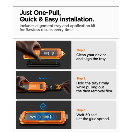 Spigen Glas.tR AlignMaster Slim 3-Pack - Szkło hartowane do Apple iPhone 17 Pro Max (3 sztuki)