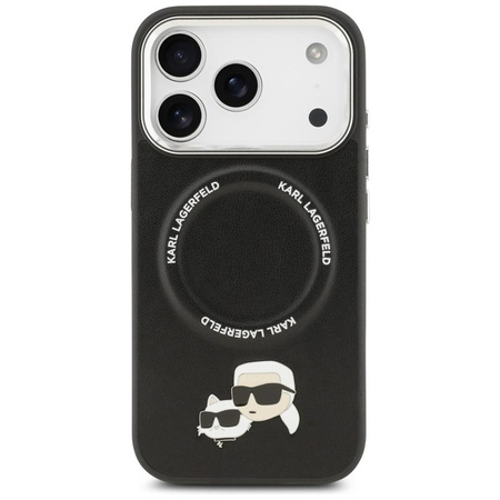 Karl Lagerfeld Karl & Choupette Pins MagSafe - Etui iPhone 17 Pro (czarny)