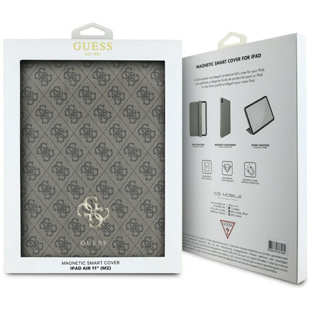 Guess Magnetic 4G Big Logo - Etui iPad Air 11” M3 (2025) / iPad Air 11” M2 (2024) (brązowy)