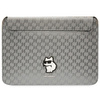Karl Lagerfeld NFT Saffiano Monogram Ikonik Choupette Sleeve - Etui na notebook 14" (Srebrny)