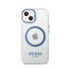 Guess Metal Outline Magsafe - Etui iPhone 14 Plus (przezroczysty / niebieski)