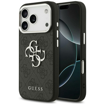 Guess 4G Big 4G Classic Logo - Etui iPhone 17 Pro Max (czarny / srebrny)