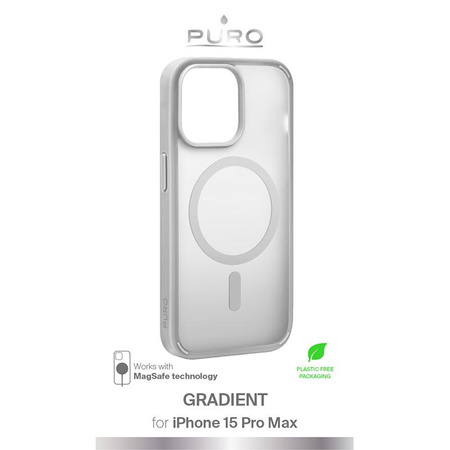 PURO GRADIENT MAG - Etui iPhone 15 Pro MagSafe (Silver)