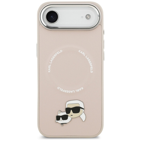 Karl Lagerfeld Karl & Choupette Pins MagSafe - Etui iPhone Air (różowy)