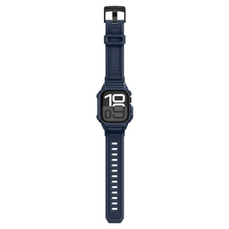 Spigen Rugged Armor Pro V2 – Pasek z obudową do Apple Watch 10 / 11 42 mm (Navy Blue)