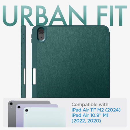 Spigen Urban Fit - Etui do iPad Air 11” M3 (2025) / M2 (2024) / iPad Air 10.9” (5-4 gen.) (2022-2020) (Midnight Green)