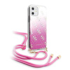 Guess 4G Gradient Hard Case - Etui z odpinaną smyczką iPhone 11 (Pink)