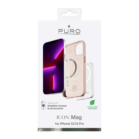 PURO ICON MAG - Etui iPhone 12 / iPhone 12 Pro MagSafe (różowy)