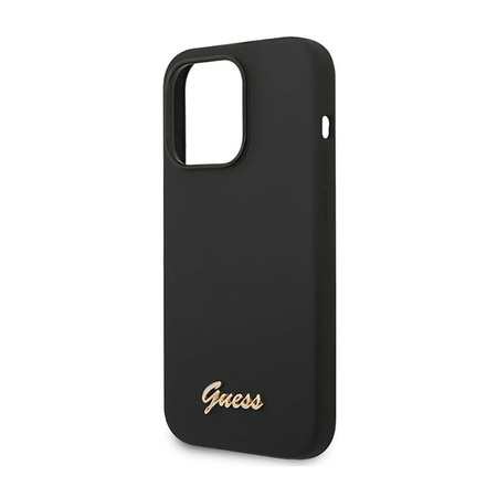 Guess Silicone Vintage - Etui iPhone 14 Pro (czarny)