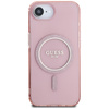Guess IML Glitter Circle MagSafe - Etui do iPhone 16e (różowy)