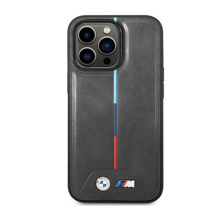 BMW Quilted Tricolor - Etui iPhone 14 Pro (szary)