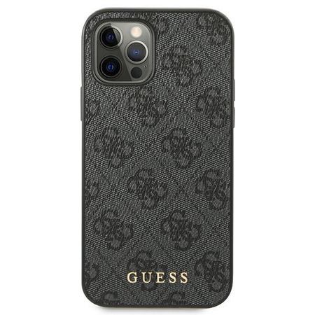 Guess 4G Metal Gold Logo – Etui iPhone 12 Pro Max (szary)