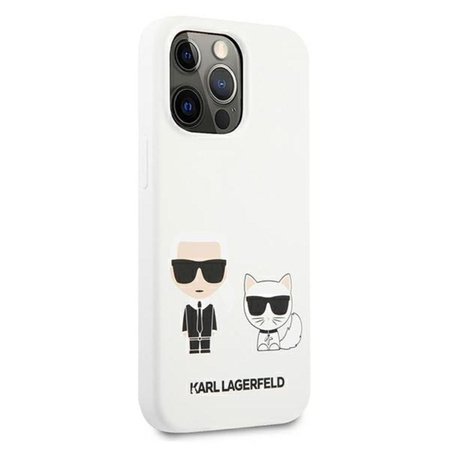 Karl Lagerfeld Silicone Karl & Choupette - Etui iPhone 13 Pro (biały)