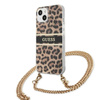 Guess Leopard Gold Stripe Crossbody - Etui iPhone 13 Mini