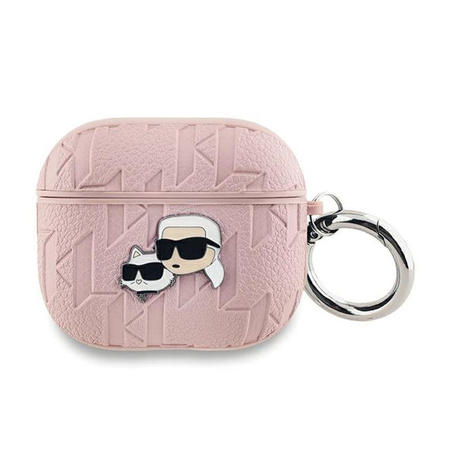 Karl Lagerfeld Monogram Karl & Choupette Head - Etui AirPods 3 (różowy)