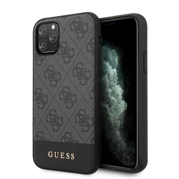 Guess 4G Bottom Stripe Collection - Etui iPhone 11 Pro (szary)