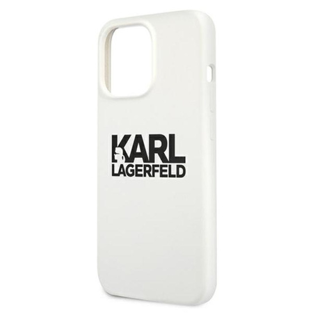 Karl Lagerfeld Silicone Stack Logo - Etui iPhone 13 Pro (biały)