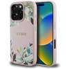 Guess Grained Printed Flower Pattern MagSafe - Etui do iPhone 16 Pro (różowy)