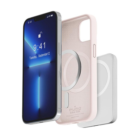 PURO ICON MAG - Etui iPhone 14 / 13 MagSafe (Dusty Pink)