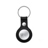 Crong Leather Case with Key Ring – Skórzane etui ochronne brelok do Apple AirTag 1 / 2 (czarny)