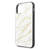 Guess Marble Glass Gold Glitter - Etui iPhone 11 Pro Max (biały)