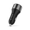 Crong Power Car Charger 63W – Ładowarka samochodowa USB-C PD 45W + USB QC 3.0 18W (czarny)