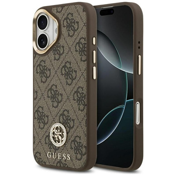 Guess 4G Strass Logo MagSafe - Etui iPhone 17 (brązowy)