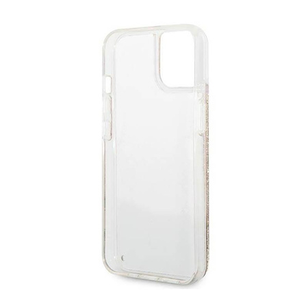 Guess Liquid Glitter Paisley - Etui iPhone 14 (złoty)