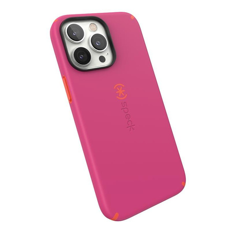 Speck CandyShell Pro + MagSafe - Etui iPhone 14 Pro Max z powłoką MICROBAN (Digital Pink / Energy Red)