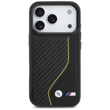 BMW M Carbon Line & Logo MagSafe - Etui iPhone 17 Pro (żółty)