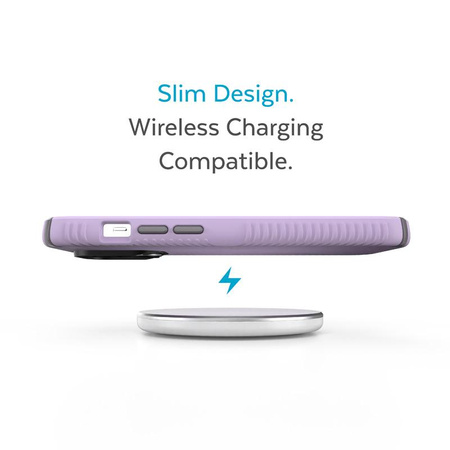 Speck Presidio2 Grip - Antypoślizgowe etui iPhone 14 Pro Max (Spring Purple / Cloudygrey / White)