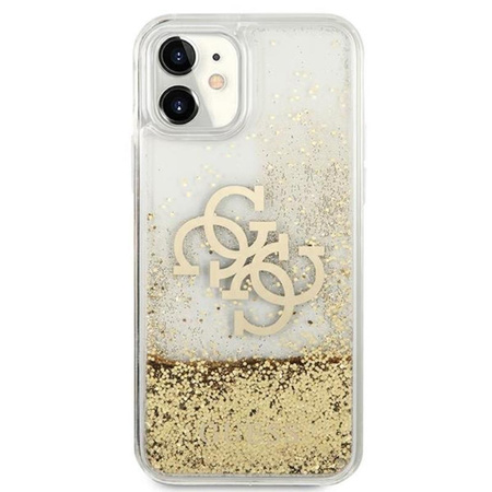Guess Liquid Glitter 4G Big Logo - Etui iPhone 11 (złoty)