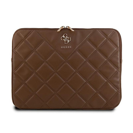 Guess Quilted 4G Sleeve - Etui na notebooka 13" / 14" (brązowy)