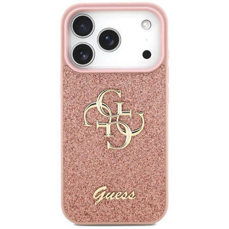 Guess Fixed Glitter Big 4G - Etui do iPhone 17 Pro (różowy)