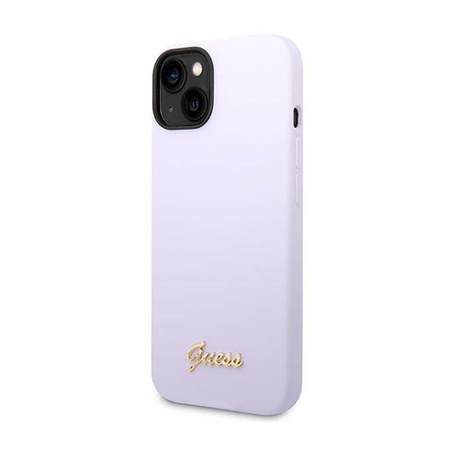 Guess Silicone Vintage - Etui iPhone 14 Plus (fioletowy)