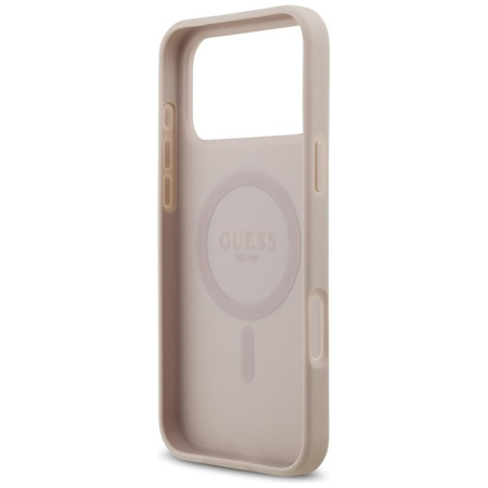 Guess 4G Circle Classic Logo MagSafe - Etui iPhone 17 Pro Max (różowy)