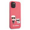 Karl Lagerfeld Silicone Karl & Choupette - Etui iPhone 13 (fuksja)