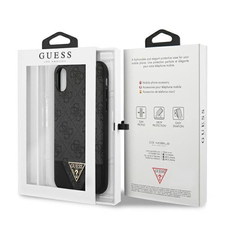 Guess 4G Triangle Collection - Etui iPhone Xs Max (szary)