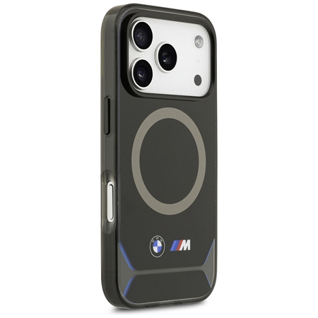BMW M IML Metal Buttons & Logo MagSafe - Etui iPhone 17 Pro (czarny / niebieski)