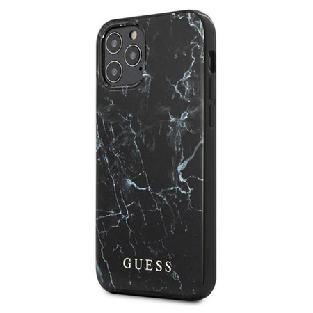 Guess Marble - Etui iPhone 12 Pro Max (czarny)