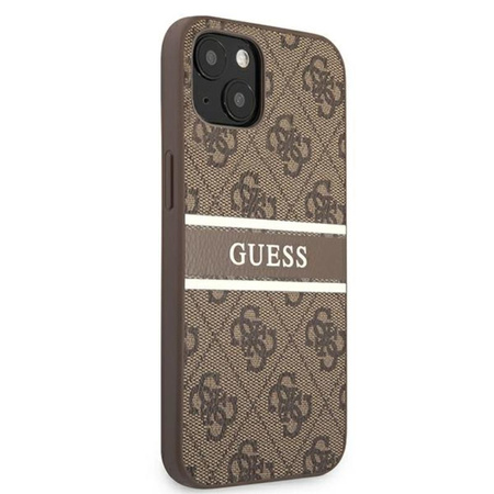 Guess 4G Printed Stripe - Etui iPhone 13 Mini (brązowy)