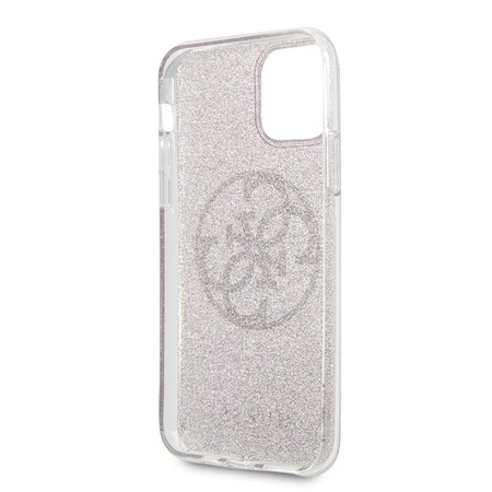 Guess Circle Glitter 4G - Etui iPhone 11 (różowy)