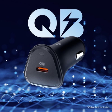 Spigen Essential EV301 - Ładowarka samochodowa USB-C PD 3.0 PPS 30W (Czarny)