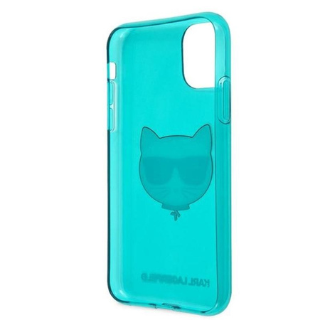 Karl Lagerfeld Choupette Head - Etui iPhone 11 (fluo niebieski)