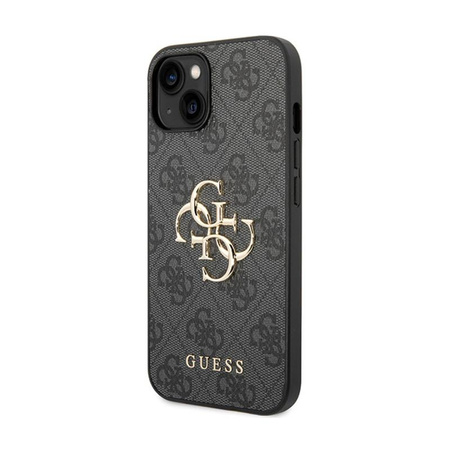 Guess 4G Big Metal Logo - Etui iPhone 15 Plus (szary)